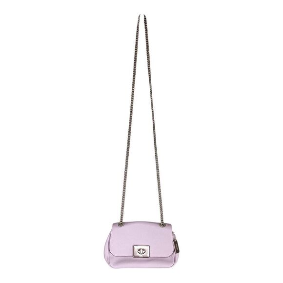 Coach Mini Cassidy Crossbody Bag F77974 Purple Lavender Leather Silver Chain - Picture 3 of 15